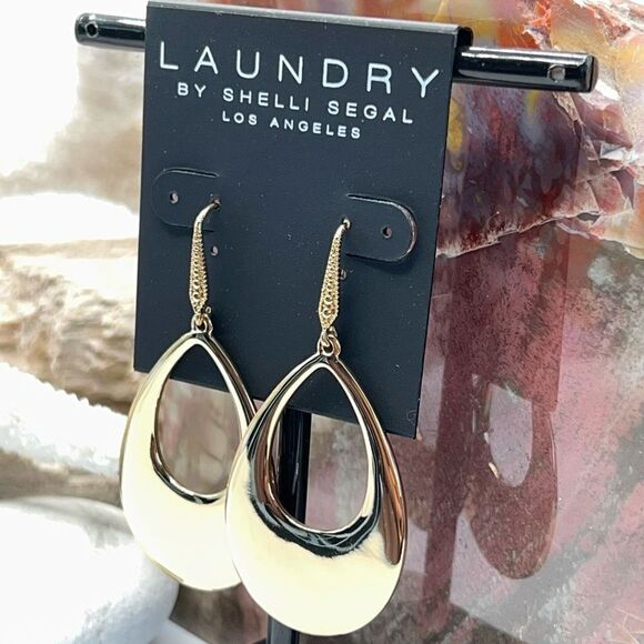 Silver Tear Drop Dangle  Earrings Laundry by Shelli Segal $16ea / 3 for $25 - Picture 9 of 10